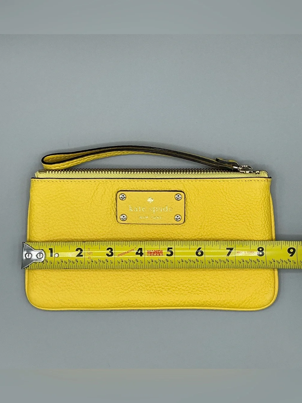 kate spade Zippered Chrissy Berkshire Road Yellow/Gold Wristlet/Clutch